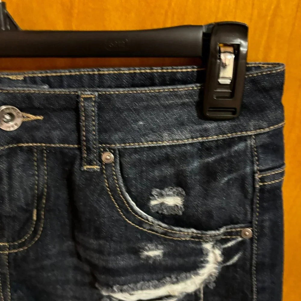 Empyre Jenna Distressed Blue Denim Shorts Size‎ 3
